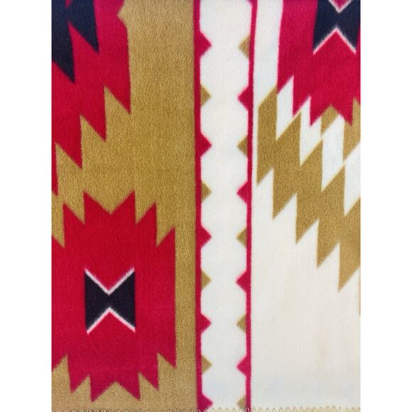 St. Labre Indian School Soft Fleece Throw Blanket Southwest Aztec Brown Red Colo - Picture 7 of 10